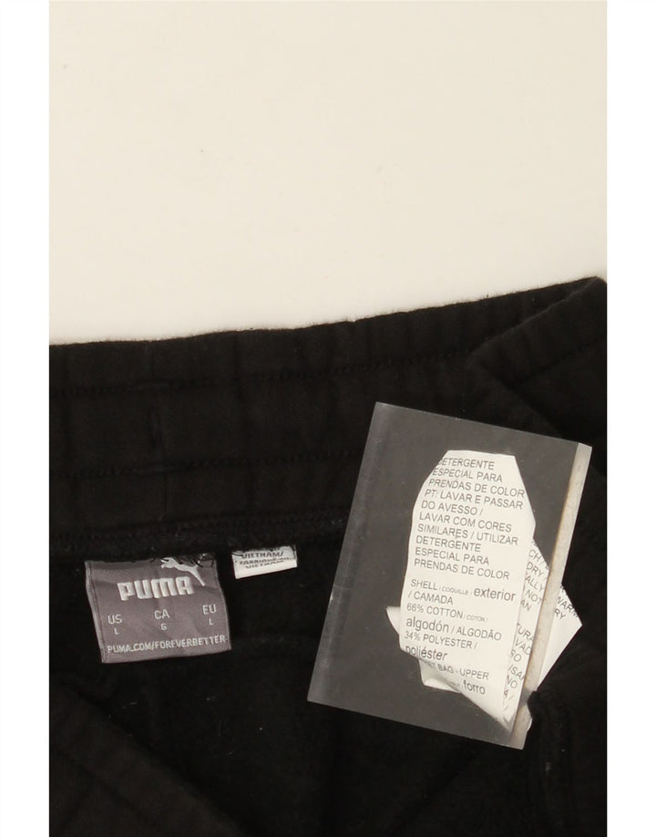 Calça de treino masculina PUMA grande algodão preto