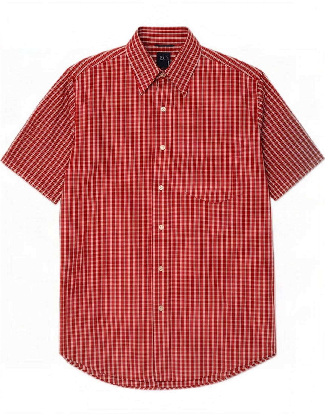 Camisa masculina de manga curta Gap pequena vermelha guingão