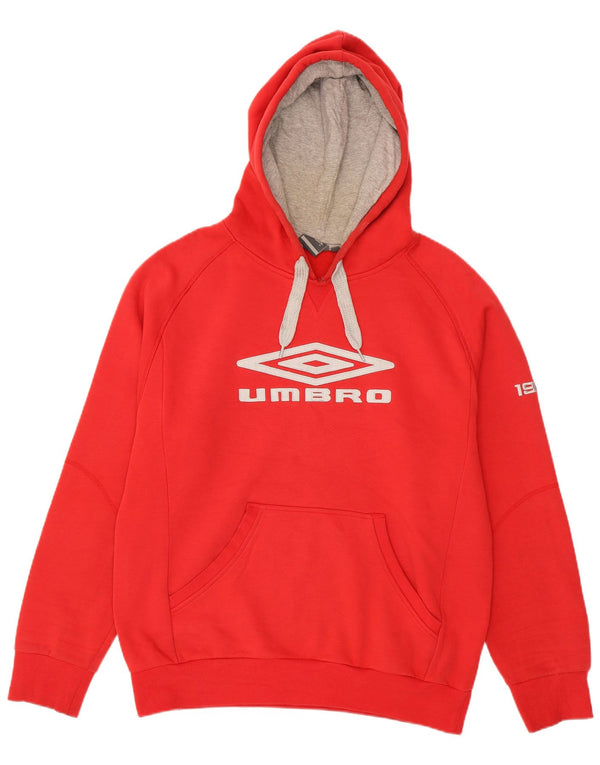 Umbro moletom com capuz gráfico masculino 2XL algodão vermelho