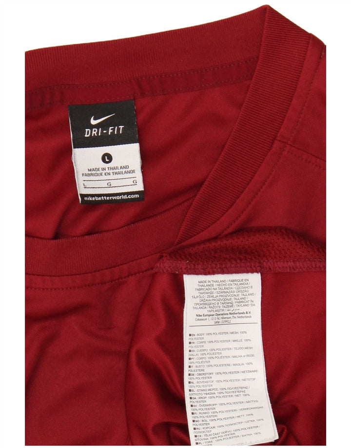 Camiseta masculina Nike Dri Fit grande poliéster marrom