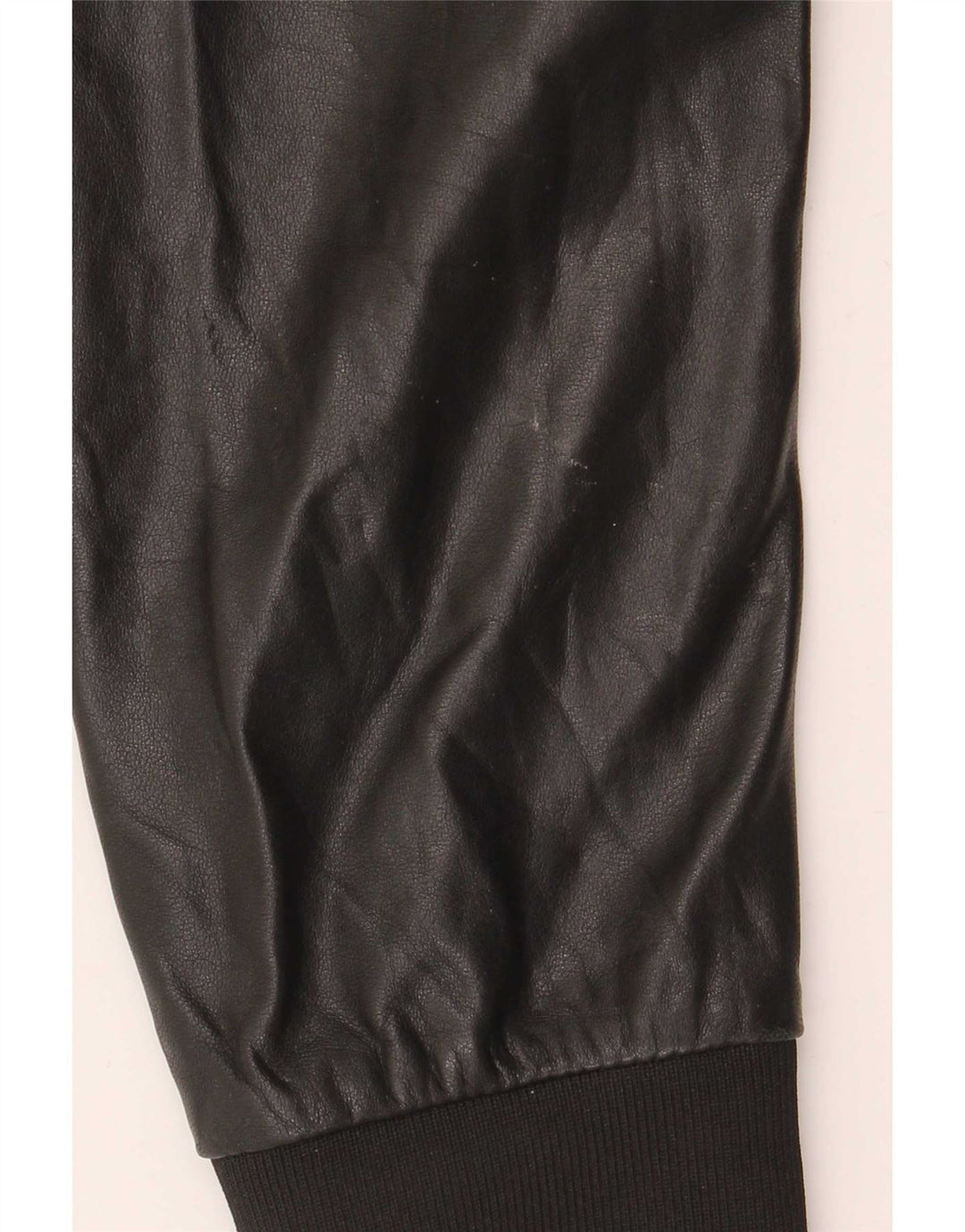 Jaqueta masculina de couro Replay Bomber UK 38 couro preto médio
