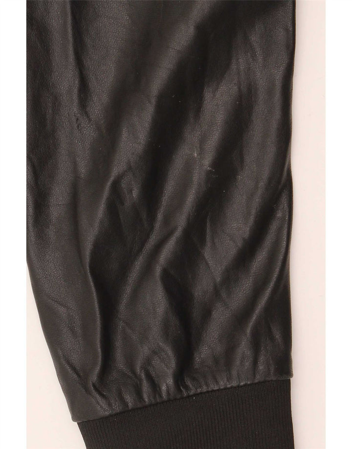 Jaqueta masculina de couro Replay Bomber UK 38 couro preto médio
