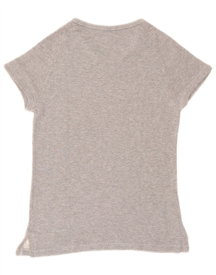 Camiseta feminina Fred Perry Top UK 10 pequeno algodão cinza