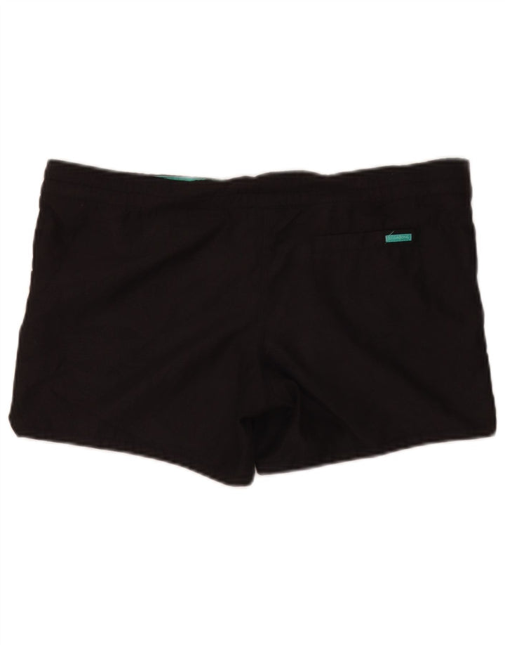 Shorts de natação feminino Billabong US 10 grande poliéster preto