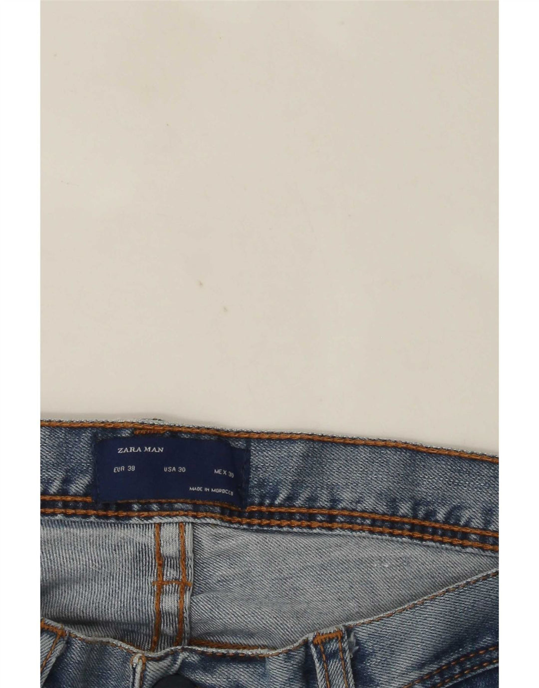 Zara Mens Slim Jeans EU 38 Pequeno W30 L32 Azul
