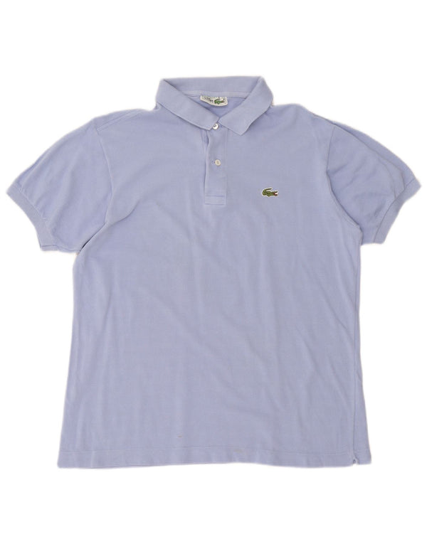 Camisa polo masculina Lacoste tamanho 5 grande algodão azul