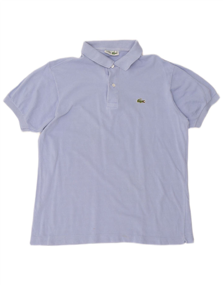 Camisa polo masculina Lacoste tamanho 5 grande algodão azul
