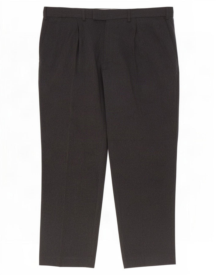 Calça masculina Marks & Spencer Pegged Suit W38 L29 poliéster cinza