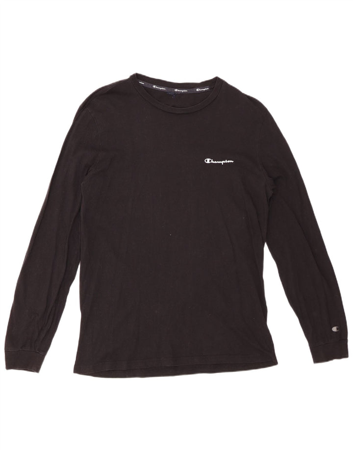 CHAMPION Mens Top Manga Longa Médio Preto