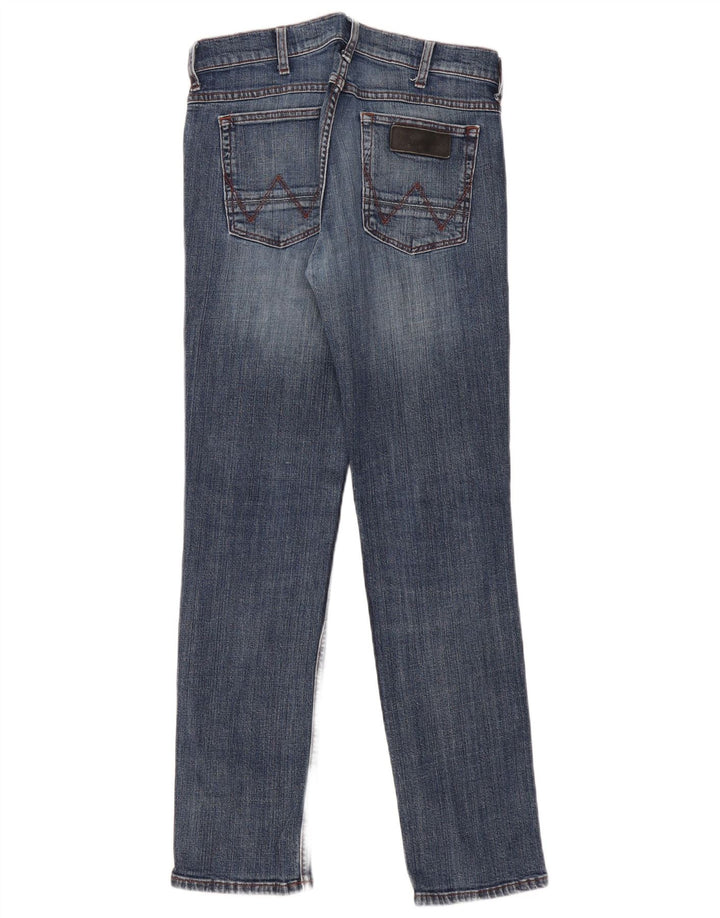 WRANGLER Masculino Greensboro Slim Jeans W31 L32 Azul Algodão