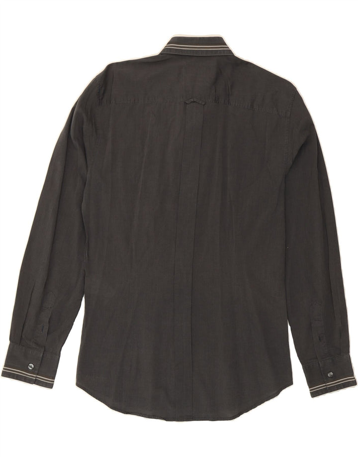 DOLCE & GABBANA Mens Slim Shirt Medium Black Cotton Vintage Dolce & Gabbana and Second-Hand Dolce & Gabbana from Messina Hembry 