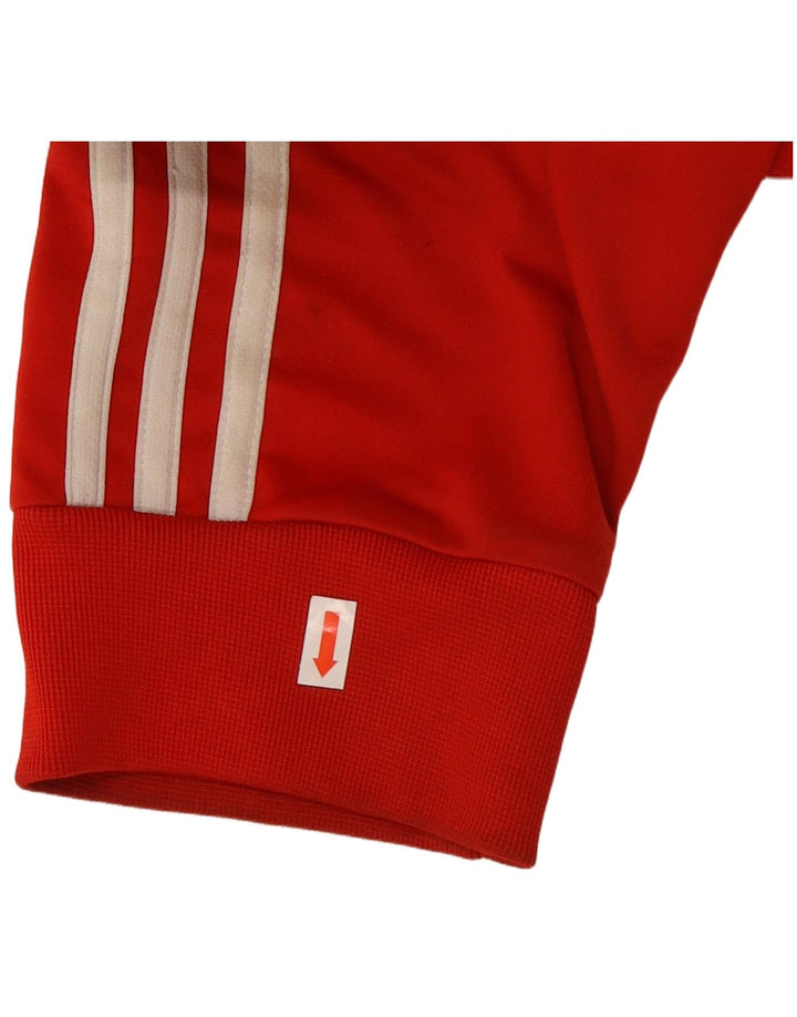 ADIDAS Mens Tracksuit Top Jacket 2XL Poliéster Vermelho