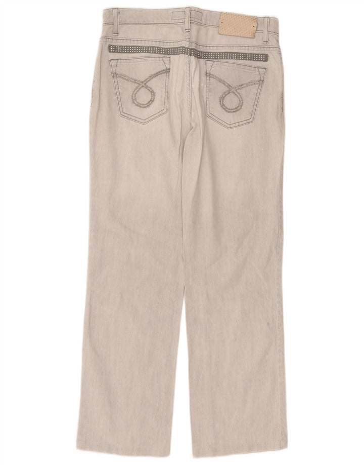 Jeans retos femininos Trussardi W30 L27 algodão cinza