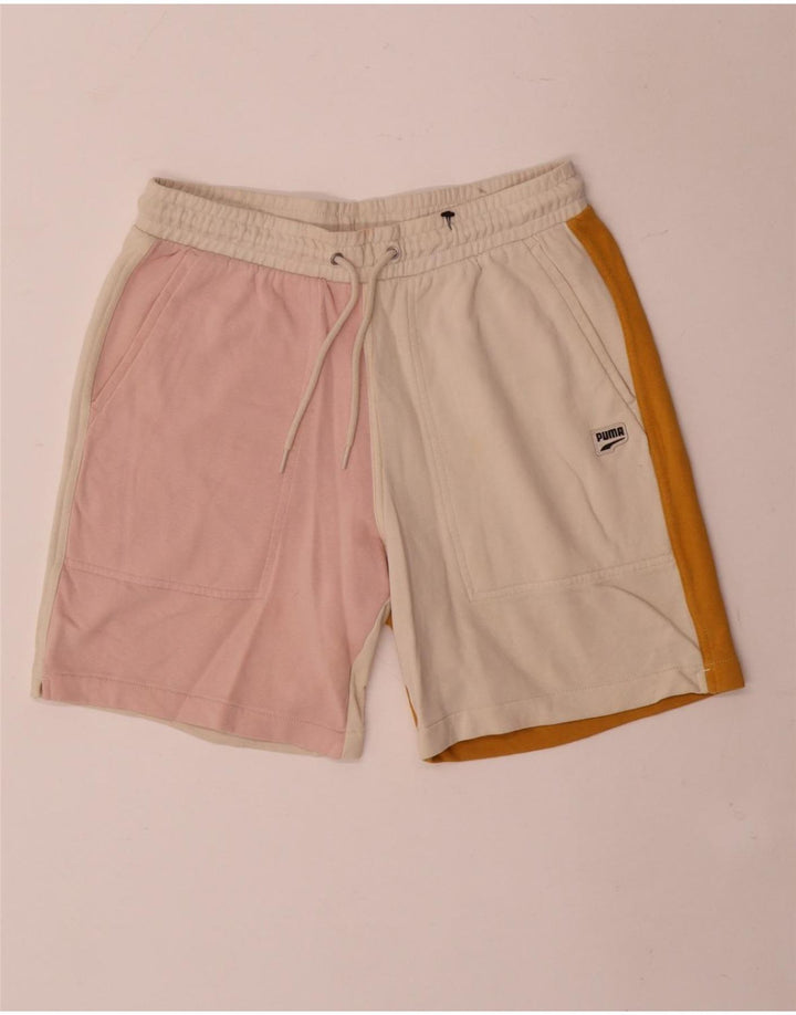Puma Mens Sport Shorts Médio Multicolorido Colorblock Algodão