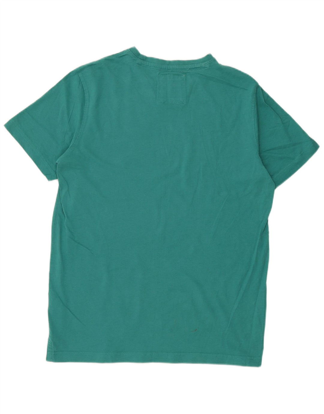 Camiseta masculina Crew Clothing Top algodão verde médio