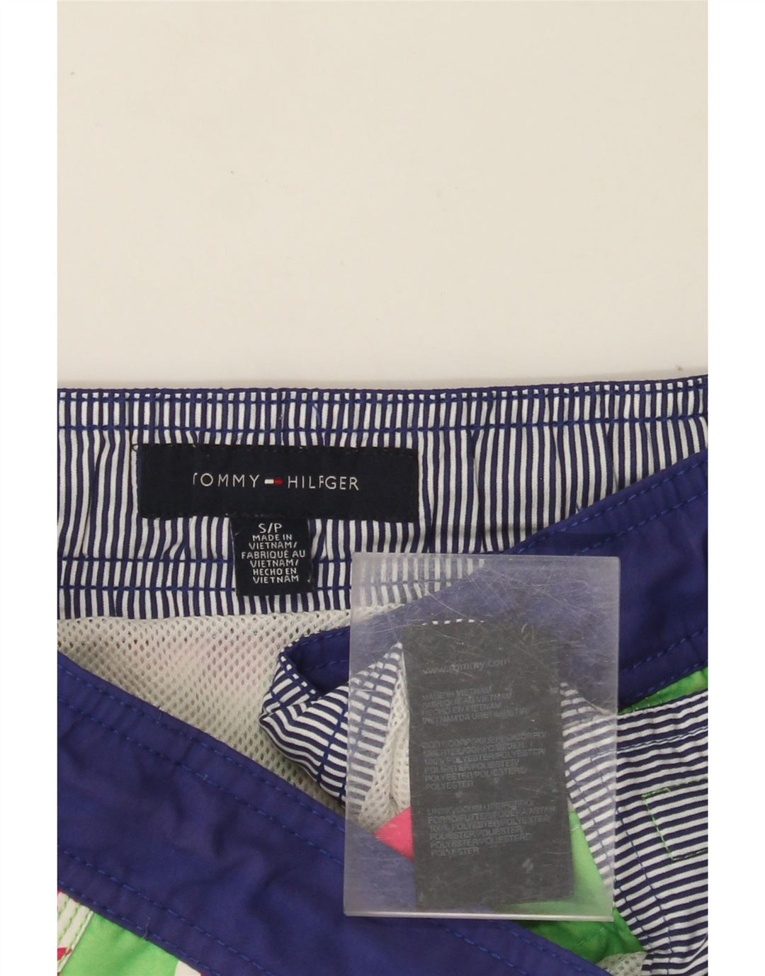 Shorts de natação masculino TOMMY HILFIGER pequeno poliéster floral verde