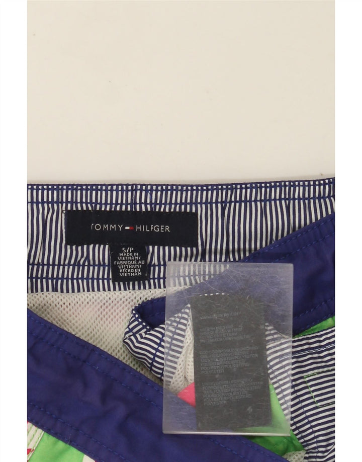 Shorts de natação masculino TOMMY HILFIGER pequeno poliéster floral verde