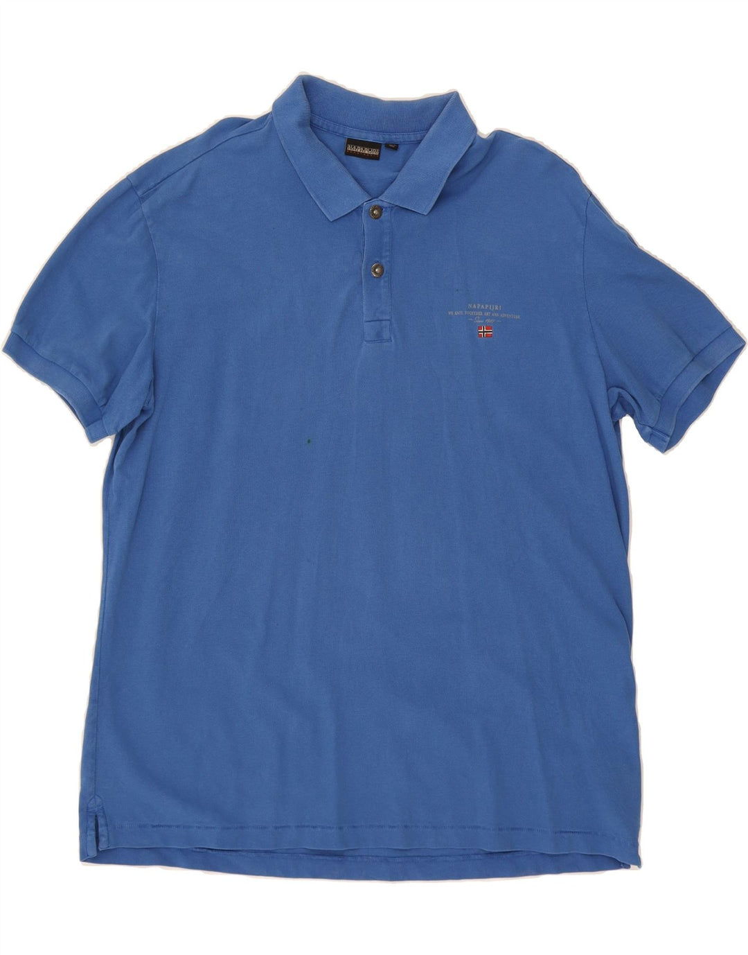 NAPAPIJRI Mens Polo Shirt 3XL Blue Cotton Vintage Napapijri and Second-Hand Napapijri from Messina Hembry 