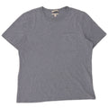 Cos Camiseta masculina regular de algodão manchado azul grande