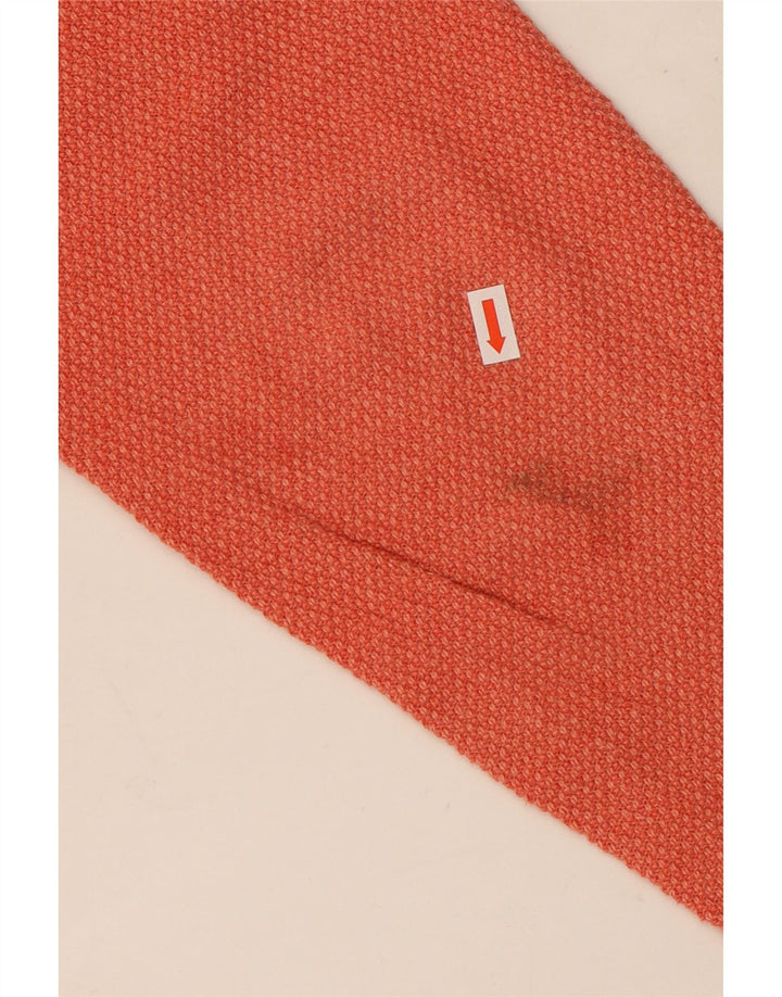 Suéter masculino Marks & Spencer com gola redonda e algodão laranja médio