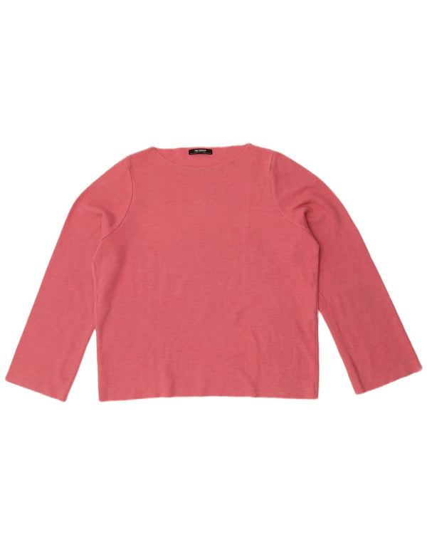 Zara Womens Trafaluc Oversized Top Manga Longa Reino Unido 10 Pequeno Algodão Rosa