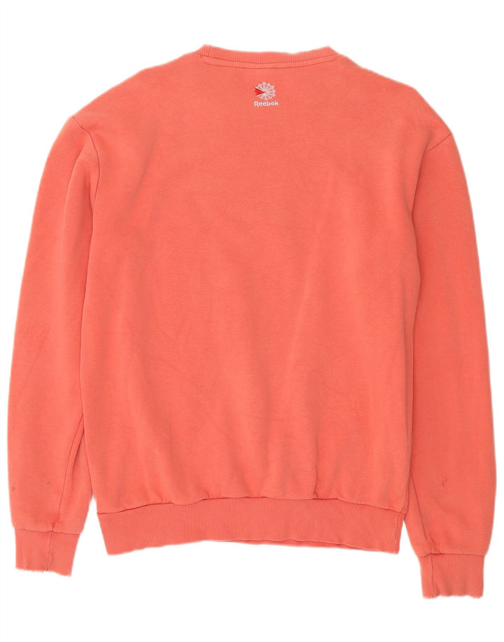REEBOK moletom gráfico masculino jumper médio algodão rosa