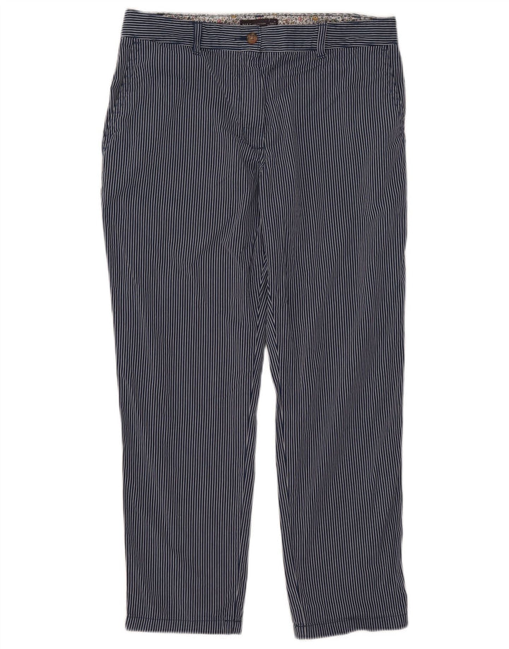 Calça Chino Feminina Marks & Spencer Reino Unido 12 Médio W30 L26 Azul Marinho