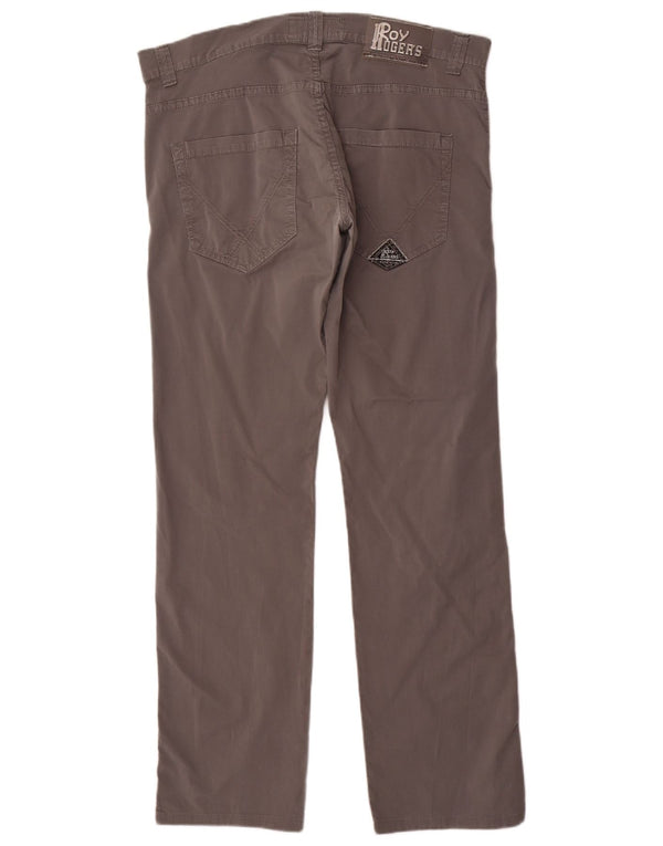 Calça chino reta masculina Roy Rogers W36 L33 algodão cinza