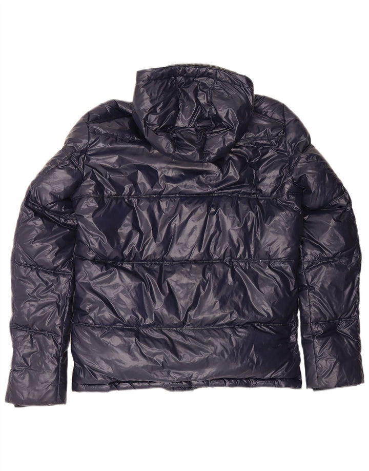 Jaqueta acolchoada com capuz masculina PEPE Jeans Heritage Reino Unido 38 azul marinho médio