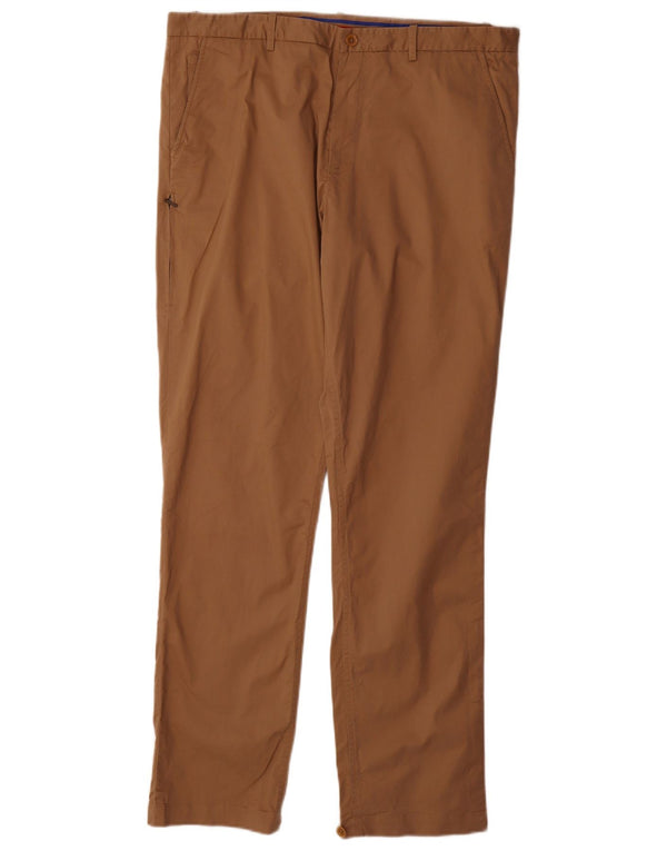 Fred Perry Mens Bradley Wiggins Straight Chino Trousers W36 L33 Beige