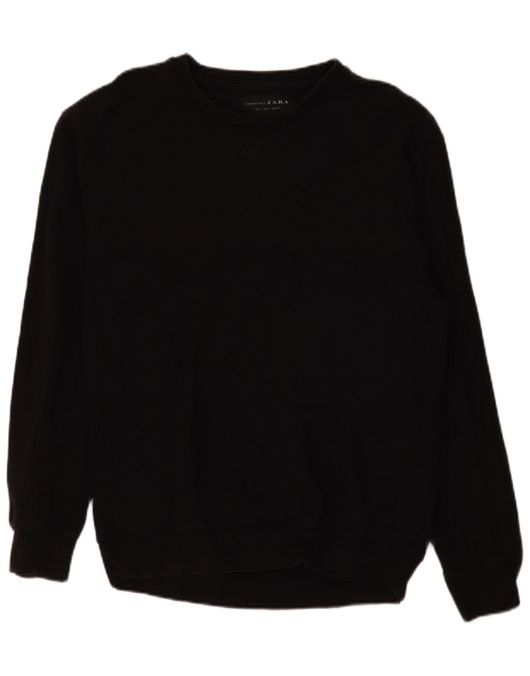 Zara moletom masculino jumper grande algodão preto