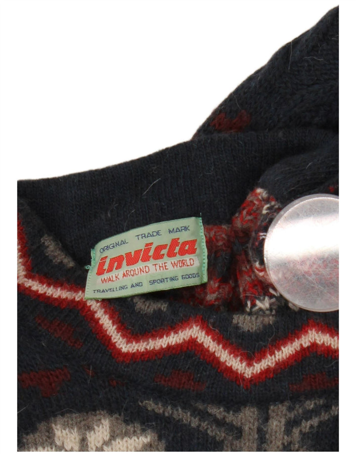 Suéter masculino Invicta com gola redonda, médio azul marinho Fair Isle