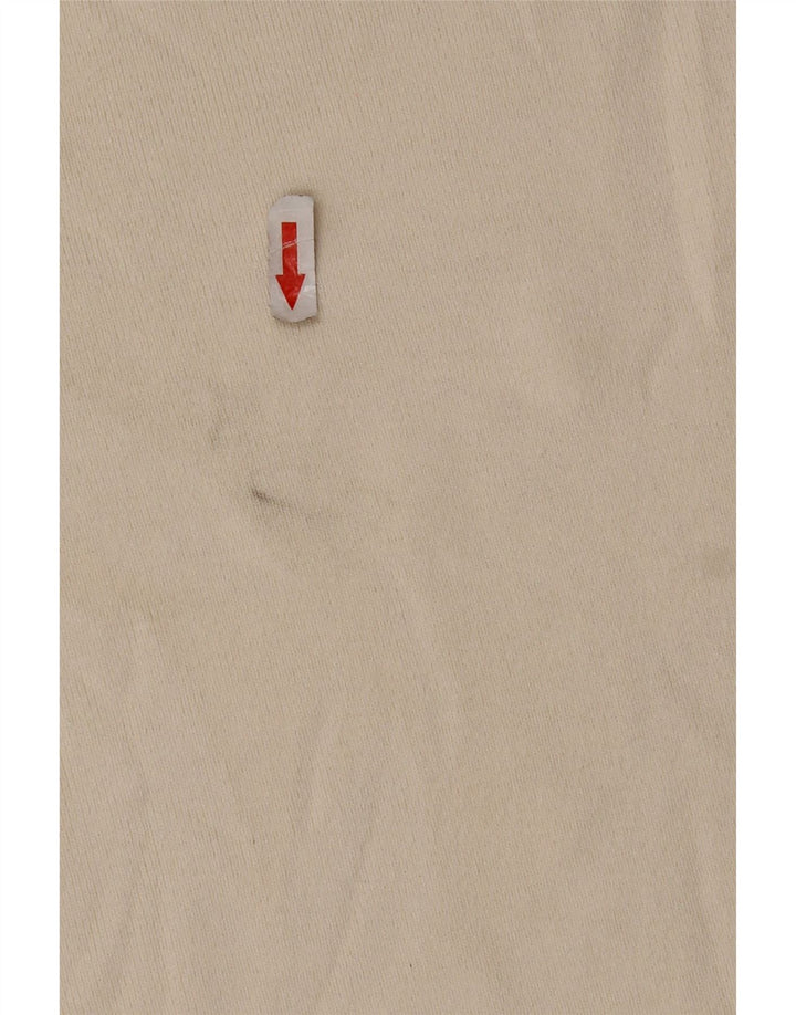 Zara camiseta feminina oversized top UK 14 médio off white viscose