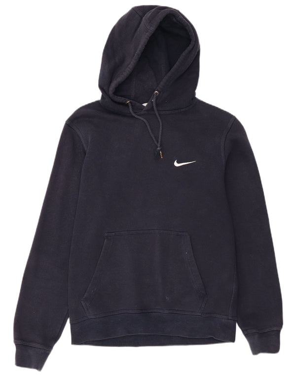 NIKE Mens Hoodie Jumper Pequeno Algodão Azul Marinho