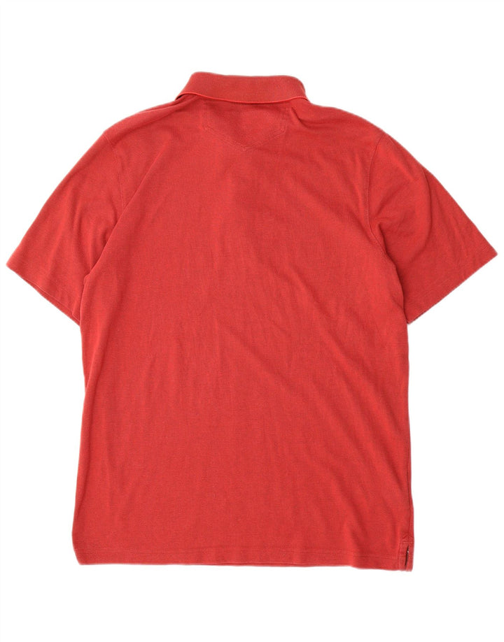 Camisa polo masculina Eddie Bauer de algodão vermelho médio