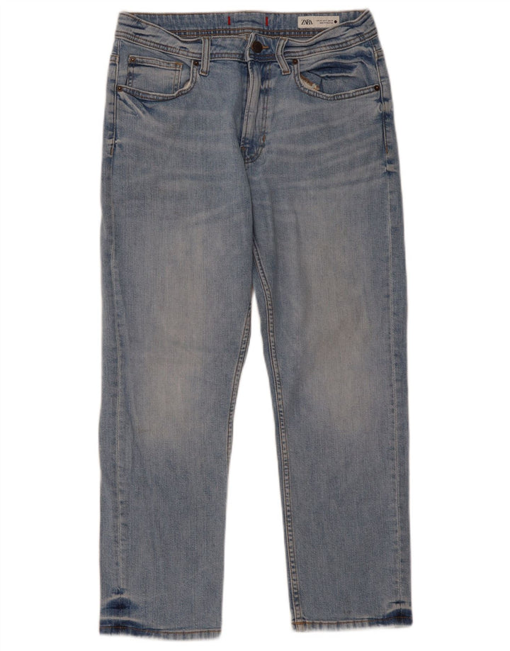 ZARA Jeans retos femininos EU 38 Pequeno W28 L26 Azul