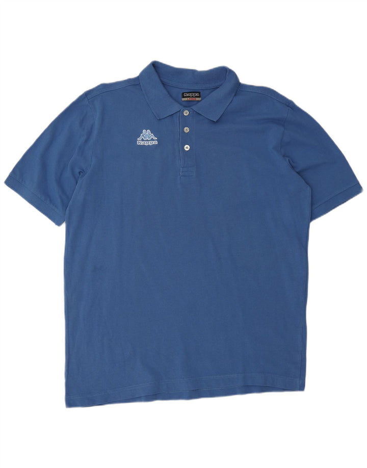 Camisa polo masculina KAPPA grande algodão azul