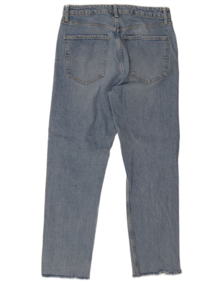 Calça jeans reta feminina Zara EU 40 médio W30 L26 algodão azul