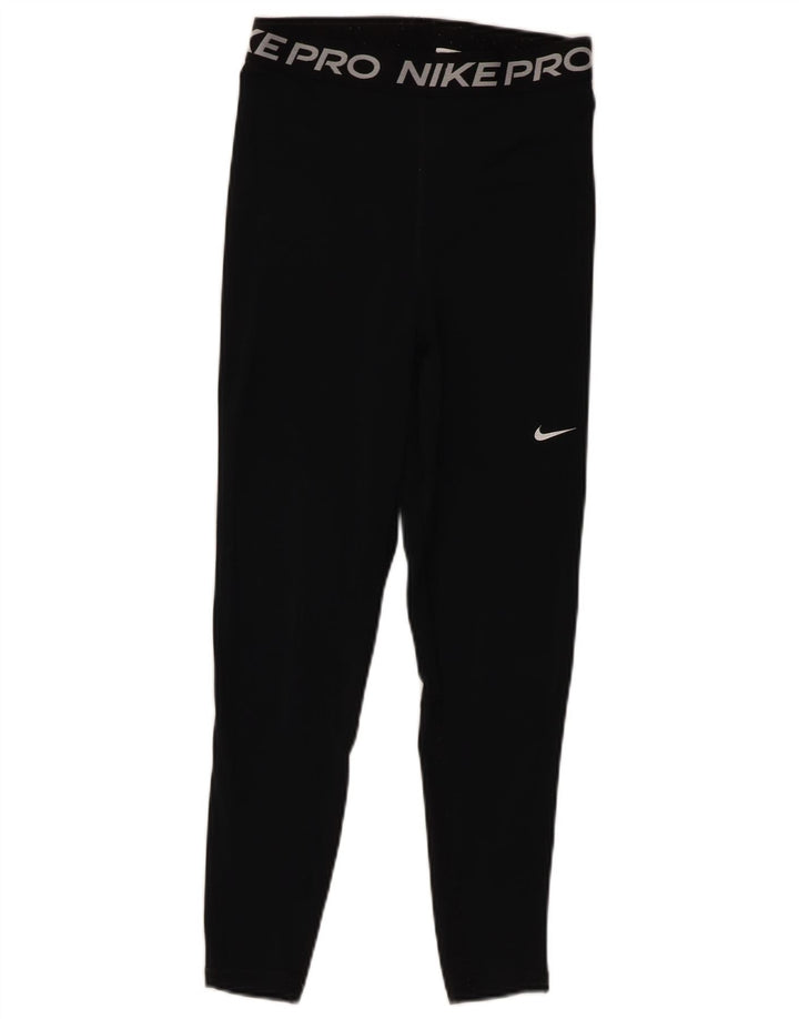 Leggings Nike Dri Fit Crop Graphic UK 8 Pequeno Poliéster Preto