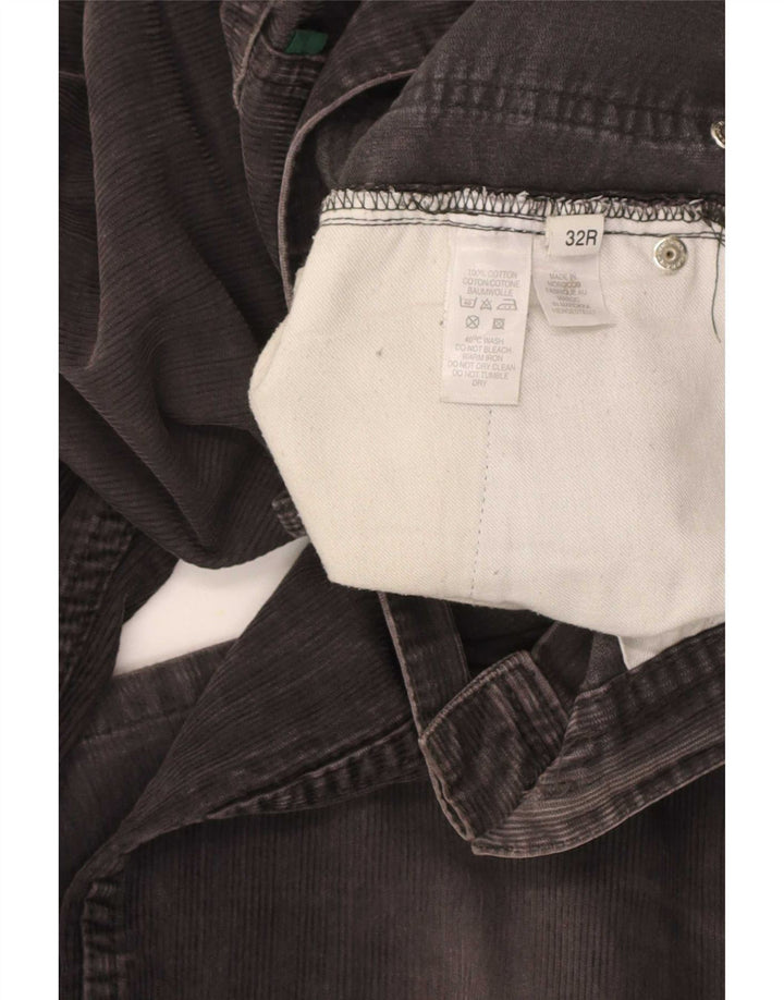 Calça masculina Paul Smith Bootcut veludo cotelê W32 L31 algodão cinza