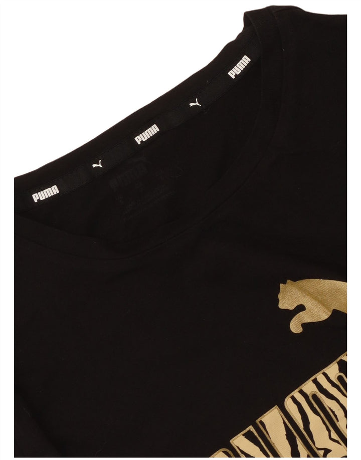 Puma Camiseta Feminina Graphic Top UK 10 Pequena Preta