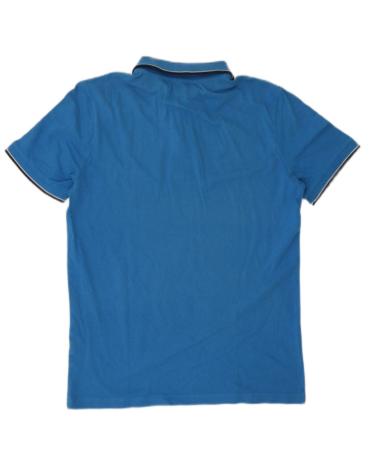Camisa polo masculina Kappa grande listrada azul