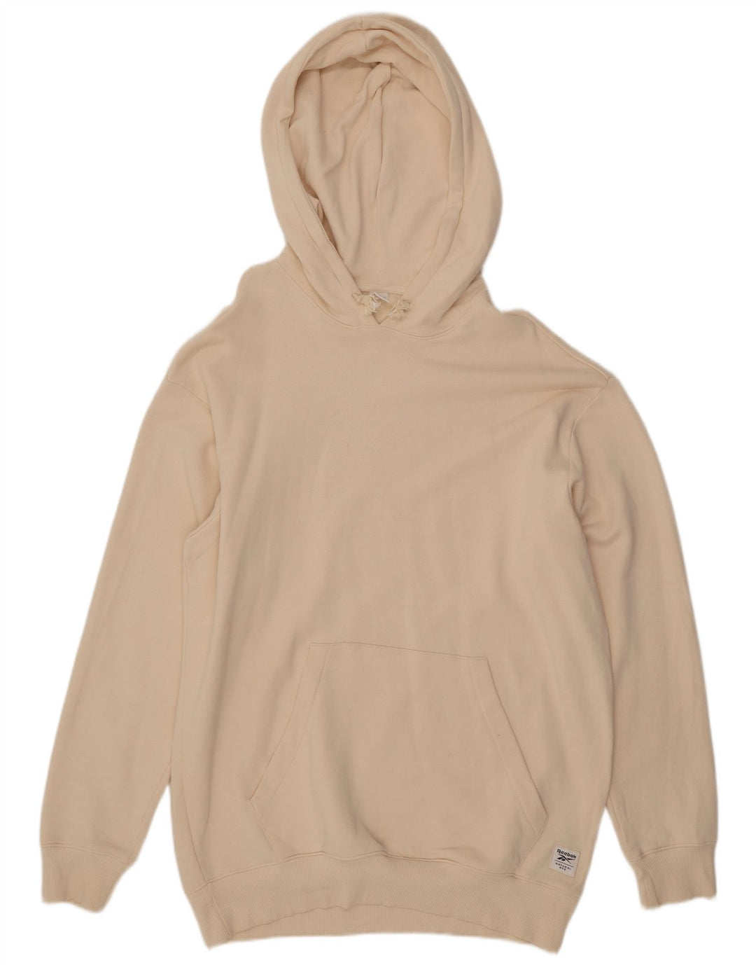 Suéter feminino com capuz grande REEBOK Reino Unido 16 grande algodão branco