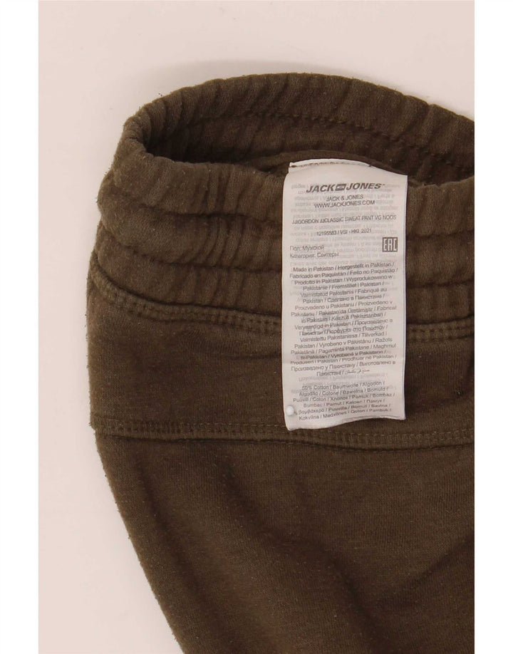 Calça de treino masculina Jack & Jones Cargo Joggers de algodão cáqui médio