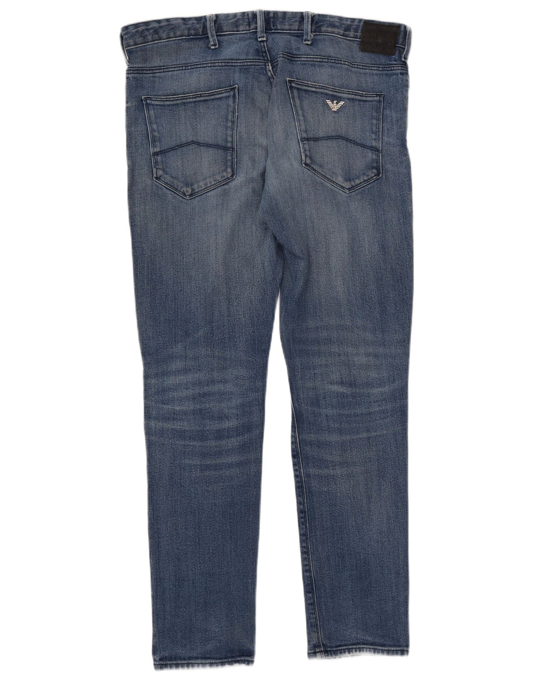 ARMANI Masculino Slim Jeans W34 L32 Azul Algodão
