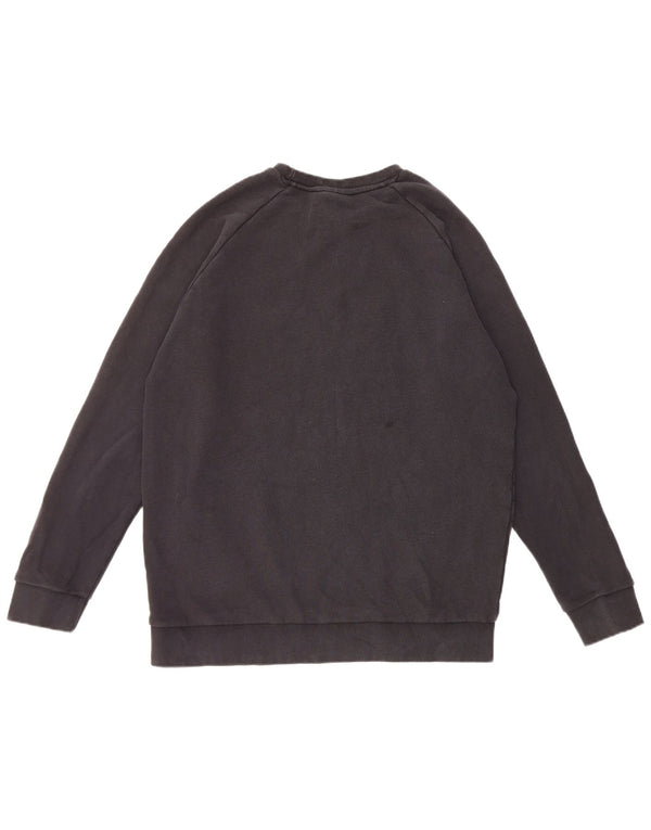 Adidas Mens Moletom Jumper Grande Algodão Preto