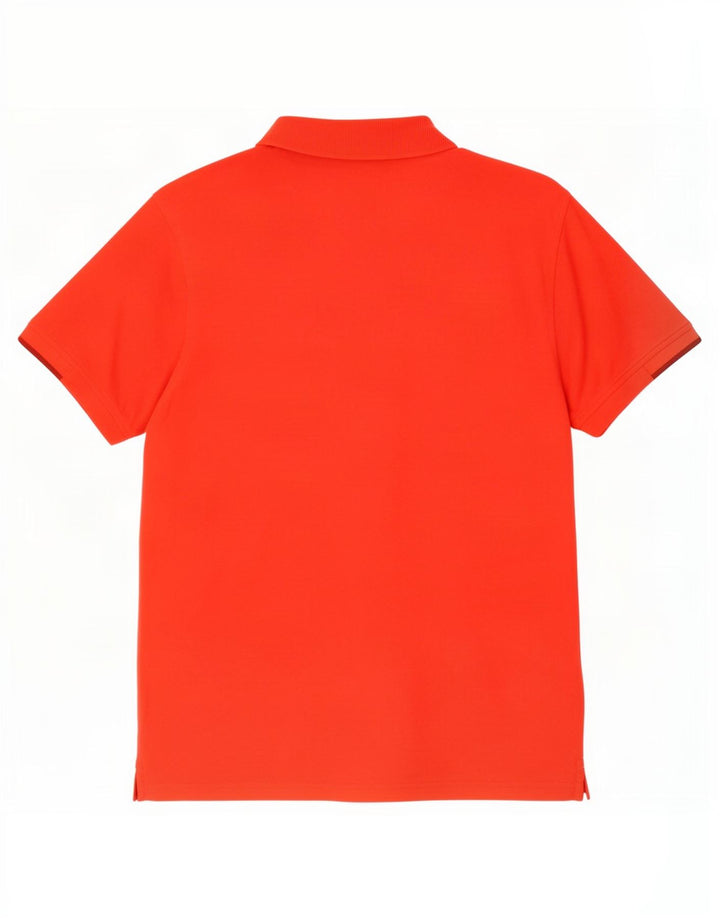 Camisa pólo gráfica masculina Lyle & Scott poliéster vermelho médio