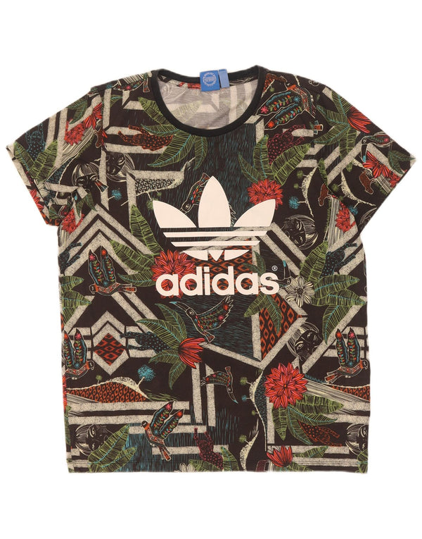 Camiseta Adidas Feminina Graphic Top UK 14 Médio Multicolorido Floral