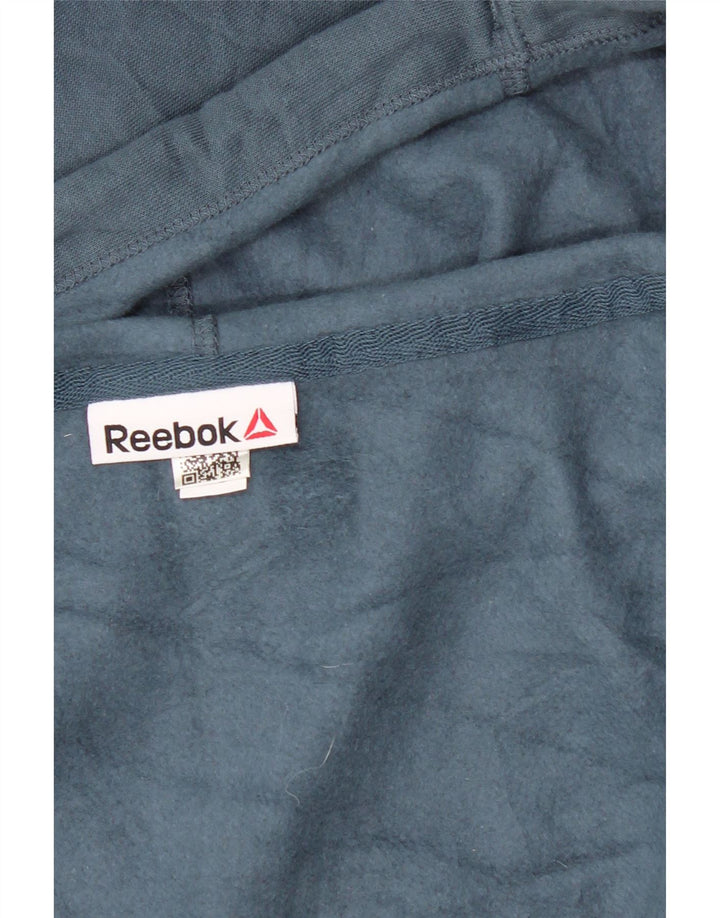 REEBOK Mens Zip Hoodie Sweater Medium Blue Vintage Reebok and Second-Hand Reebok from Messina Hembry 