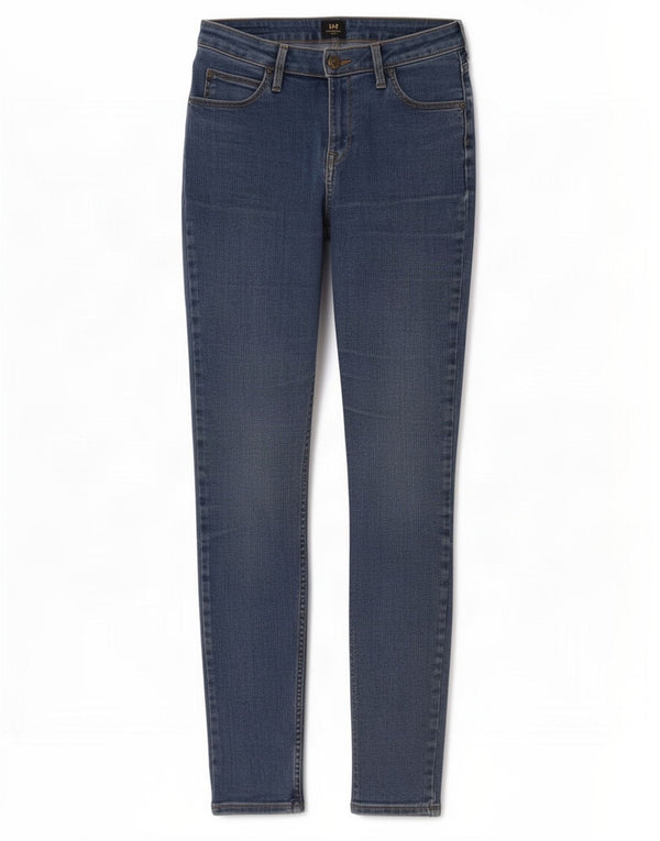 Lee Womens Scarlett High Skinny Jeans W29 L31 Azul Algodão